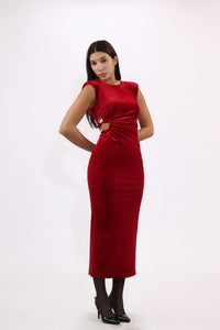 Scarlet Velour Dress