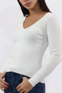 White Sculpt Top