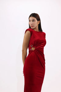 Scarlet Velour Dress