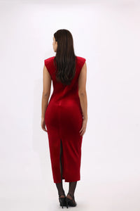 Scarlet Velour Dress